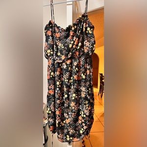 Black floral dress